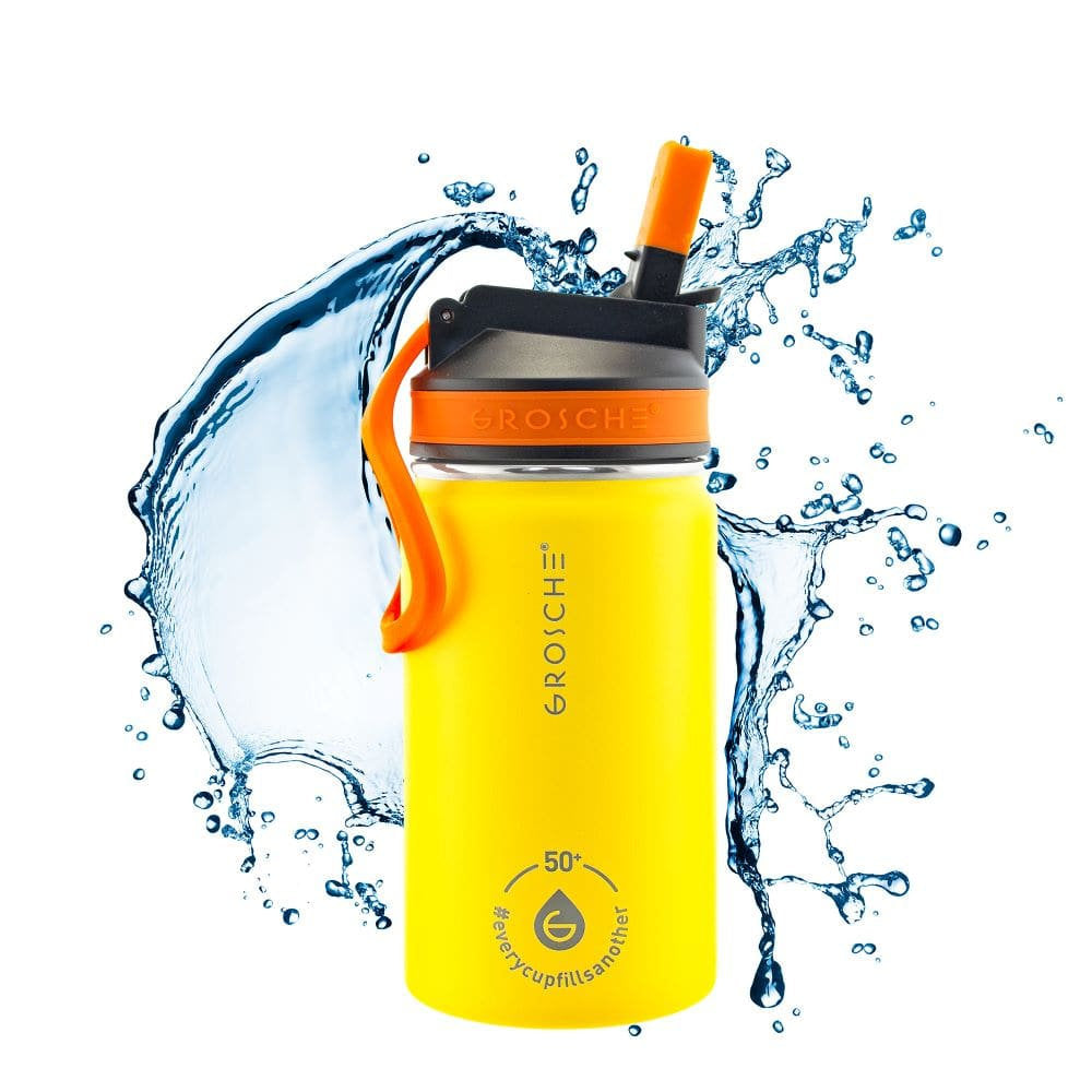  GO FLIP STRAW 650 ml yellow-orange - vacuum bottle