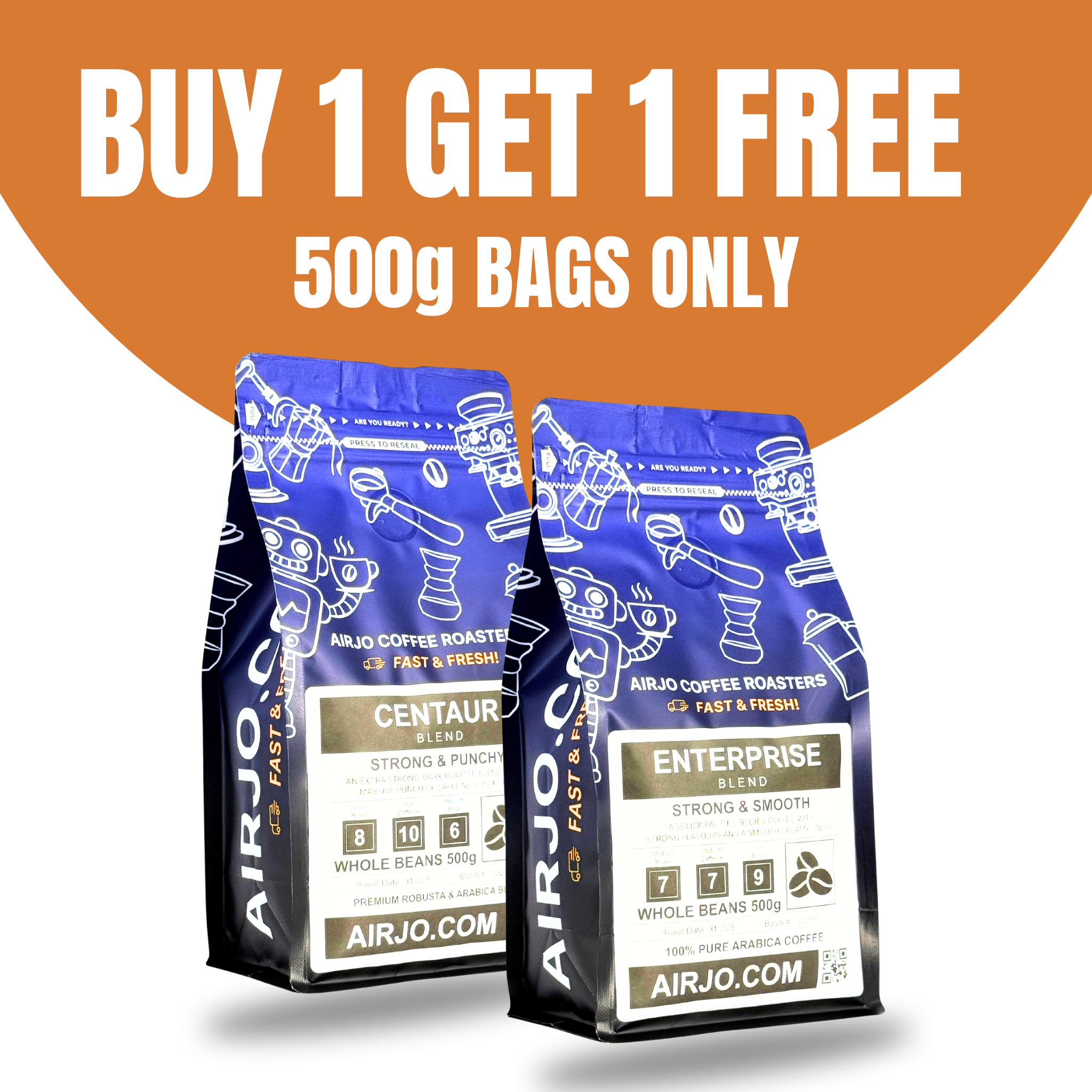 Buy 1 - Get 1 Free - 500g Bags