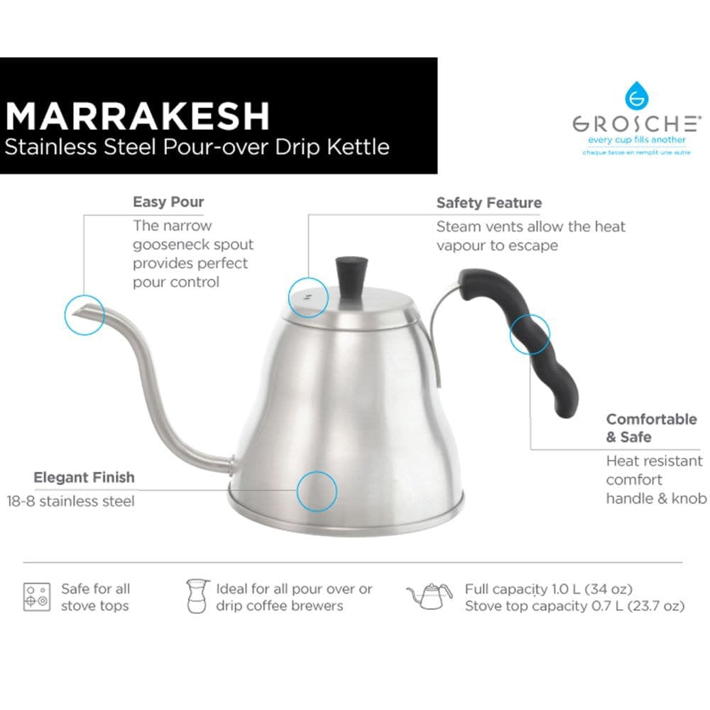 Coffee Kettle - MARRAKESH 1000ml Stainless