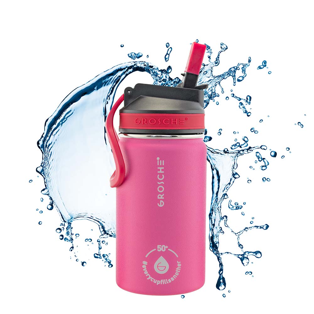 Lil Chill Kids SS Insulated Water Bottle - Pink 350ml